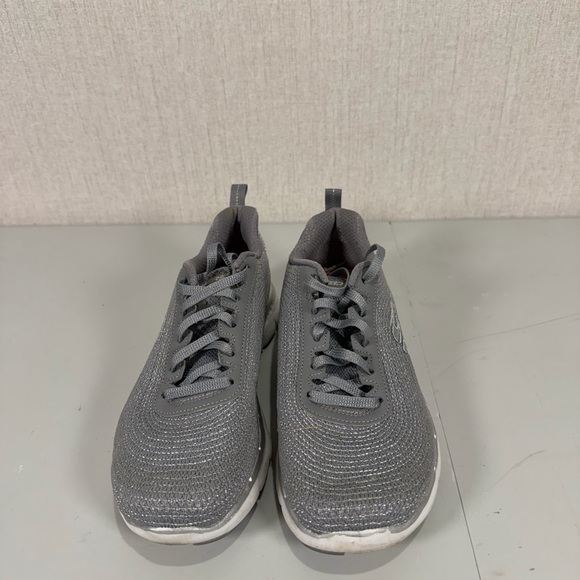 Skechers Men's Charcoal and Silver Sneakers - Picture 9 of 12
